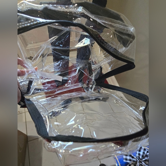 Clear Backpack Concert Bag School Ballgame Sporting Event Purse Black  NCAA NFL - Picture 10 of 10